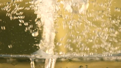 Water bubbles on yellow Stock Footage 237791368