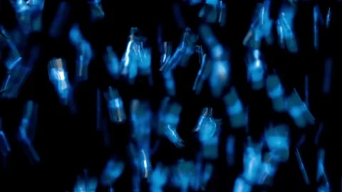 Water bubbling or boiling in clear glass. Stock Footage 255090791