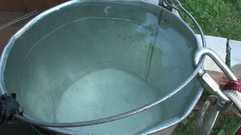 Water bucket Stock Footage 7728036