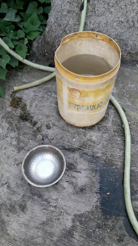 Water in bucket at garden Stock Footage 126408900
