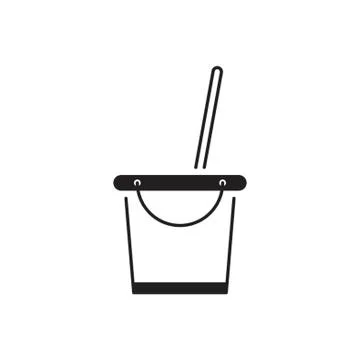Water bucket with a mop Stock-Illustration