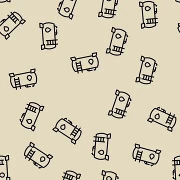 Water building material line vector seamless pattern Stock Illustration