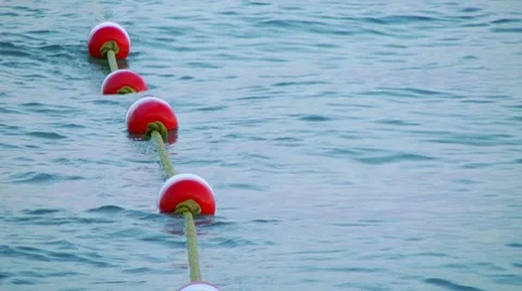 Water with Buoys 스톡 동영상 7899799
