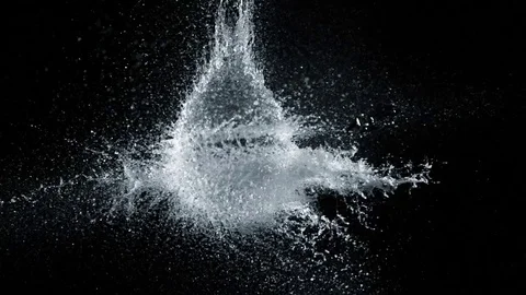 Water Bursts With Splashes In Slow Motion - 1 Stock Footage 69919540