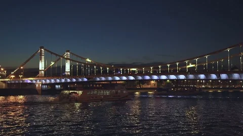 The Water Bus Floats. Stock Footage 107832956