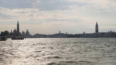 Water busses in Venice Stock Footage 76216577