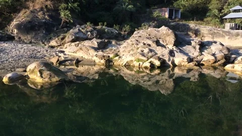 Water Cannel with Stone in Evening View Kangra Place Name Himachal Pradesh 22 Stock Footage 254964601