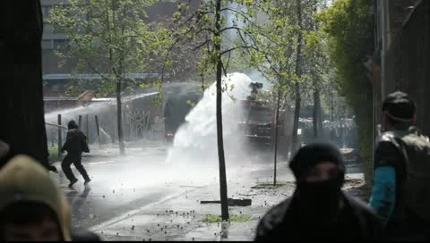 Water Cannon Stock Footage 11439489