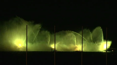 Water cannons Stock Footage 619511