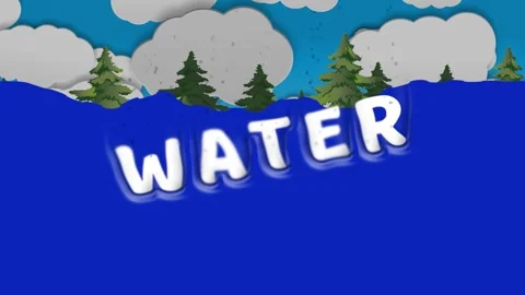 Water Cannot Live Without it Message 4K Stock Footage 240518418