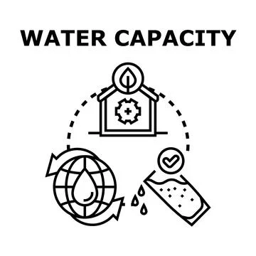 Water capacity global resource management and conservation Ilustración de archivo