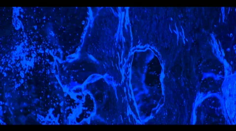 Water cascade 2 blue Video stock 386131