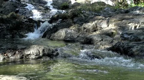 Water cascade, seamless-loop Video stock 8840813