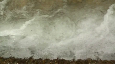 Water cascade, top view Stock Footage