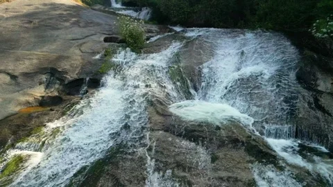 Water Cascading Down Rocks, Waterfall Stock Footage 313433016