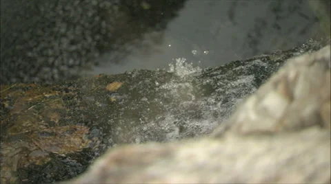 Water Cascading Over Rocks Stock-Footage 37708655