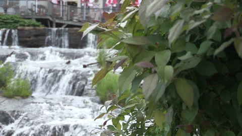 Water cascading over rocks Stock Footage 236479041