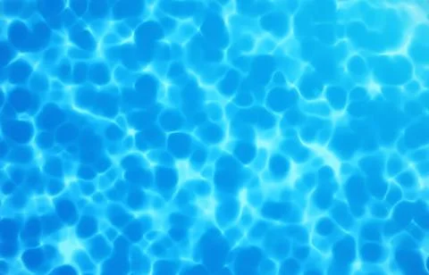 Water caustic background. Pure, clean blue water in the pool. 3D illustration Stock Illustration