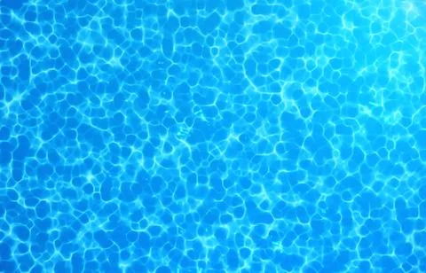 Water caustic background. Pure, clean blue water in the pool. 3D illustration 스톡 일러스트