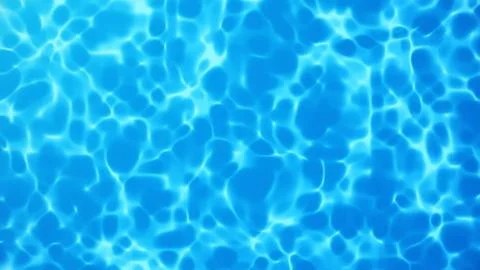 Water caustic background. Pure, clean blue water in the pool. 3D illustration Stock Illustration