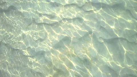 Water caustics on deep sandy bottom Stock Footage 41497175