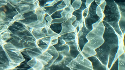 Water caustics growing, shrinking &amp; stretching Video stock 33895886