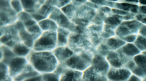Water caustics in a pool Stock Footage 33906397