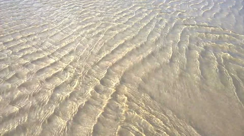 Water caustics on shallow sandy bottom perspective Stock Footage 41497080