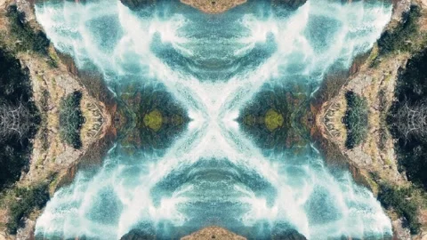 Water ceremony psychedelrc VJ loop DMT Stock Footage 318515366