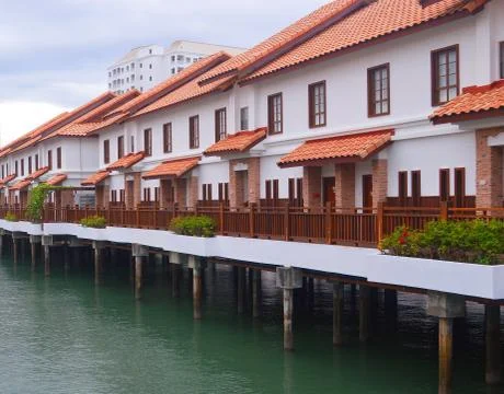 Water chalet Stock Photos