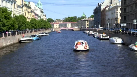 Water channel in the city. Stock Footage 199782894