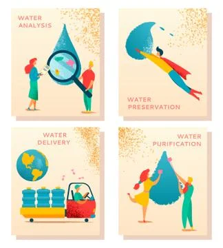 Water character set 1 Stock Illustration