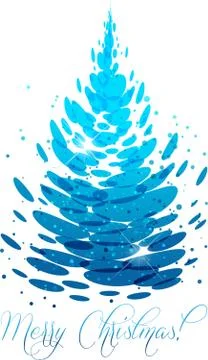 Water Christmas tree Stock Illustration