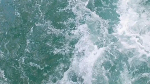 Water Churned Up Behind Boat Stock Footage 87005563