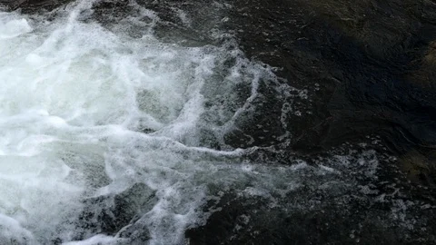 Water churning from waterfall Stock Footage 86116300