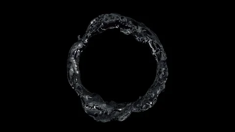Water Circle  On Black 4k Stock Footage 111868451