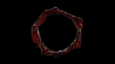 Water Circle  On Black 4k Stock Footage 111868464