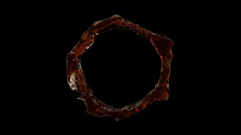 Water Circle  On Black 4k Video stock 111868470