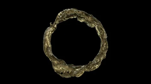 Water Circle  On Black 4k Stock Footage 111868480