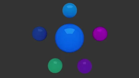 Water circle diagram flow chart, 5 result circle and main circle. 2 Stock Footage 62666550