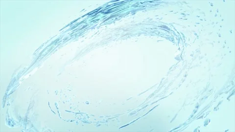 Water circle liquid looping on black background Stock Footage 105241691