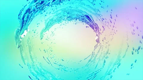 Water circle liquid looping. Water splash. Stock Footage 105241613