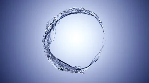 Water circle looping on light blue background Stock Footage 48274699