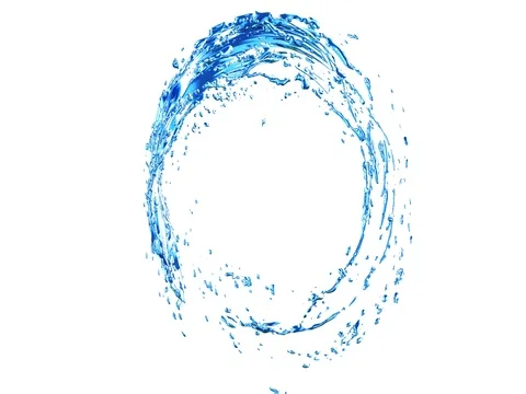 Water circle splash looping with reflections on white background Vidéo 80552246