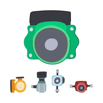 Water circulation pump systems vector artwork Stock Illustration