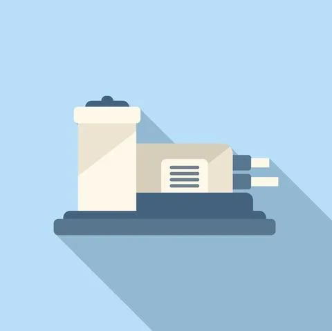 Water cleaner icon flat vector. Pool pump Stock Illustration