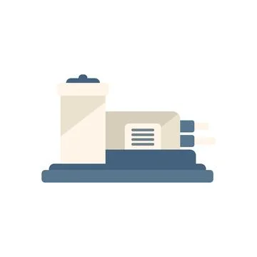 Water cleaner icon flat vector. Pool pump Stock Illustration