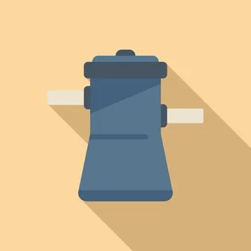 Water cleaner pool icon flat . Net service 스톡 일러스트
