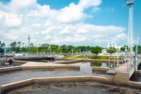 Water cleaning facility Stock Photos