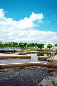 Water cleaning facility Stock Photos